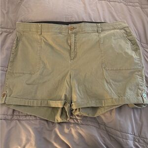 Lane Bryant Sage Green High Waist Shorts